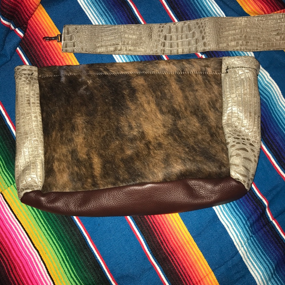 Cowhide leather purse