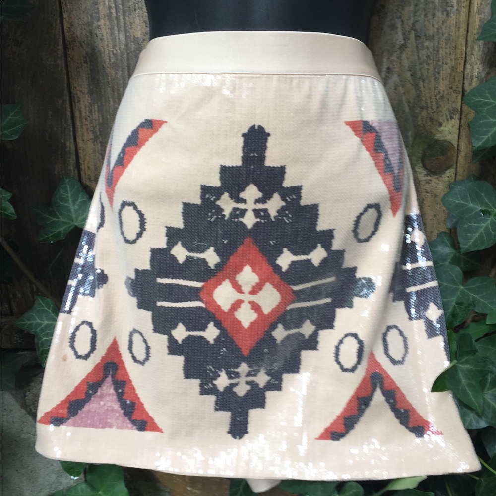 NWOT Anthropologie Chelsea & Violet Sequined Skirt