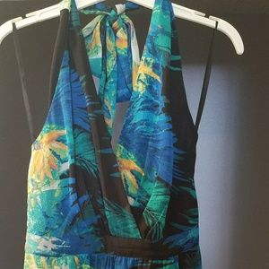 HIGH low halter maxi dress