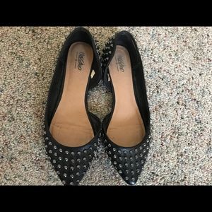 Black spikey flats