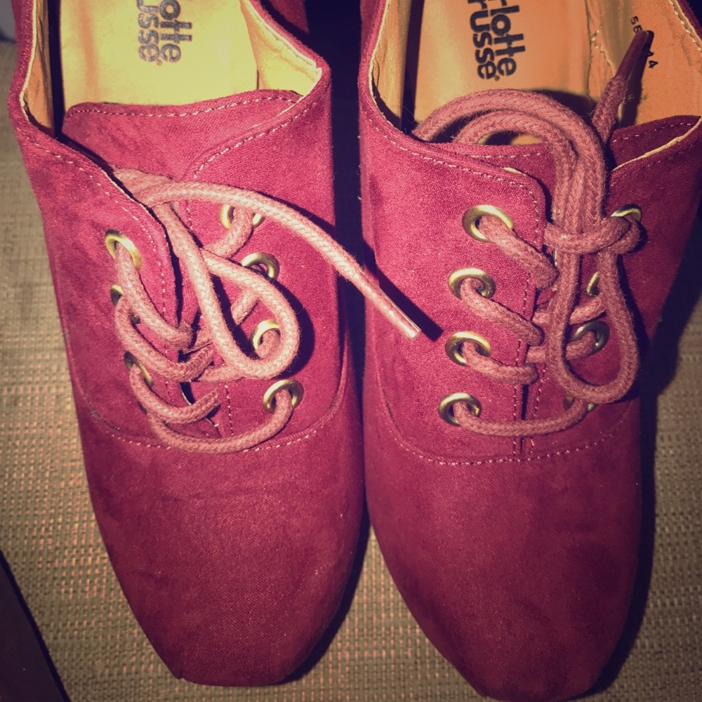 Burgundy ankle boots
