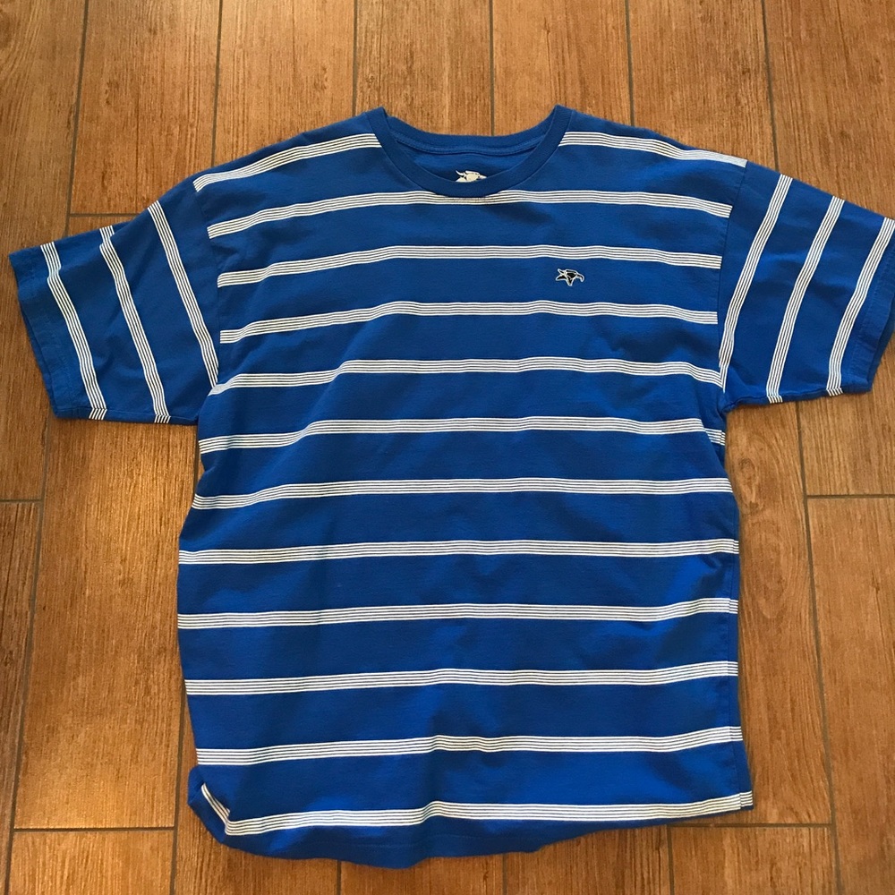 Blue and white striped Animal T-shirt (Men's XL)