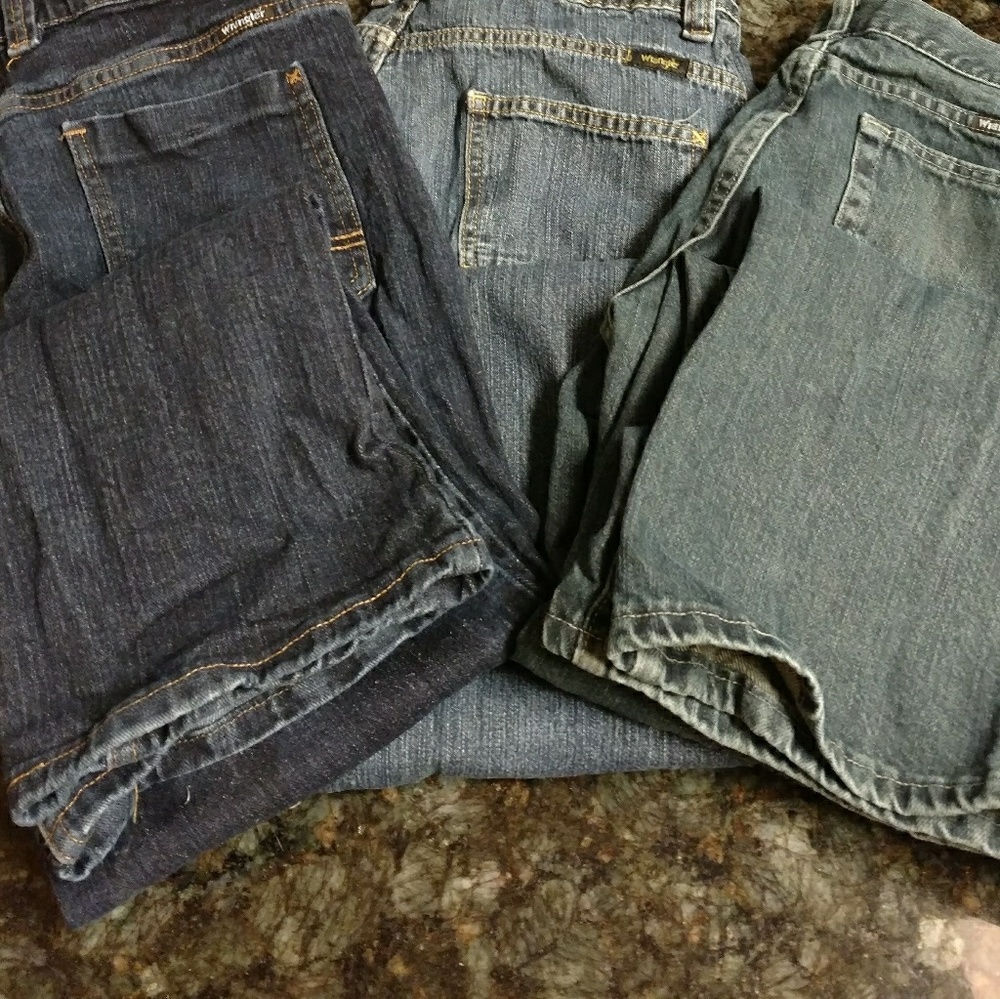 3 pairs of Wrangler boys size 14 husky jeans
