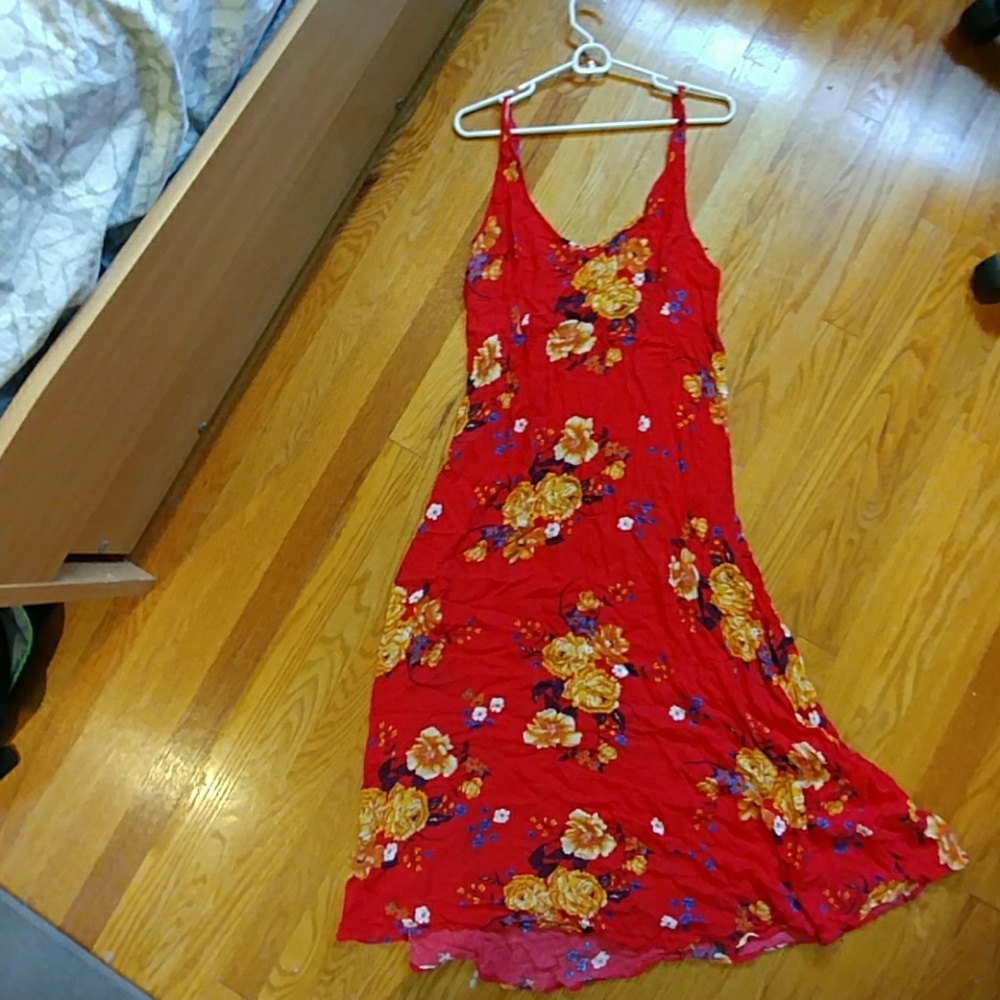 NWOT Free People Intimately Floral Red Maxi Dress
