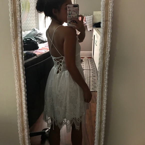 ✨🌸 white lace strappy dress delicate - Picture 4 of 5