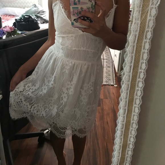 ✨🌸 white lace strappy dress delicate - Picture 5 of 5