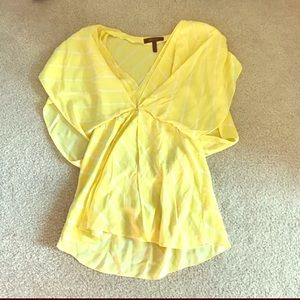BCBG yellow striped top