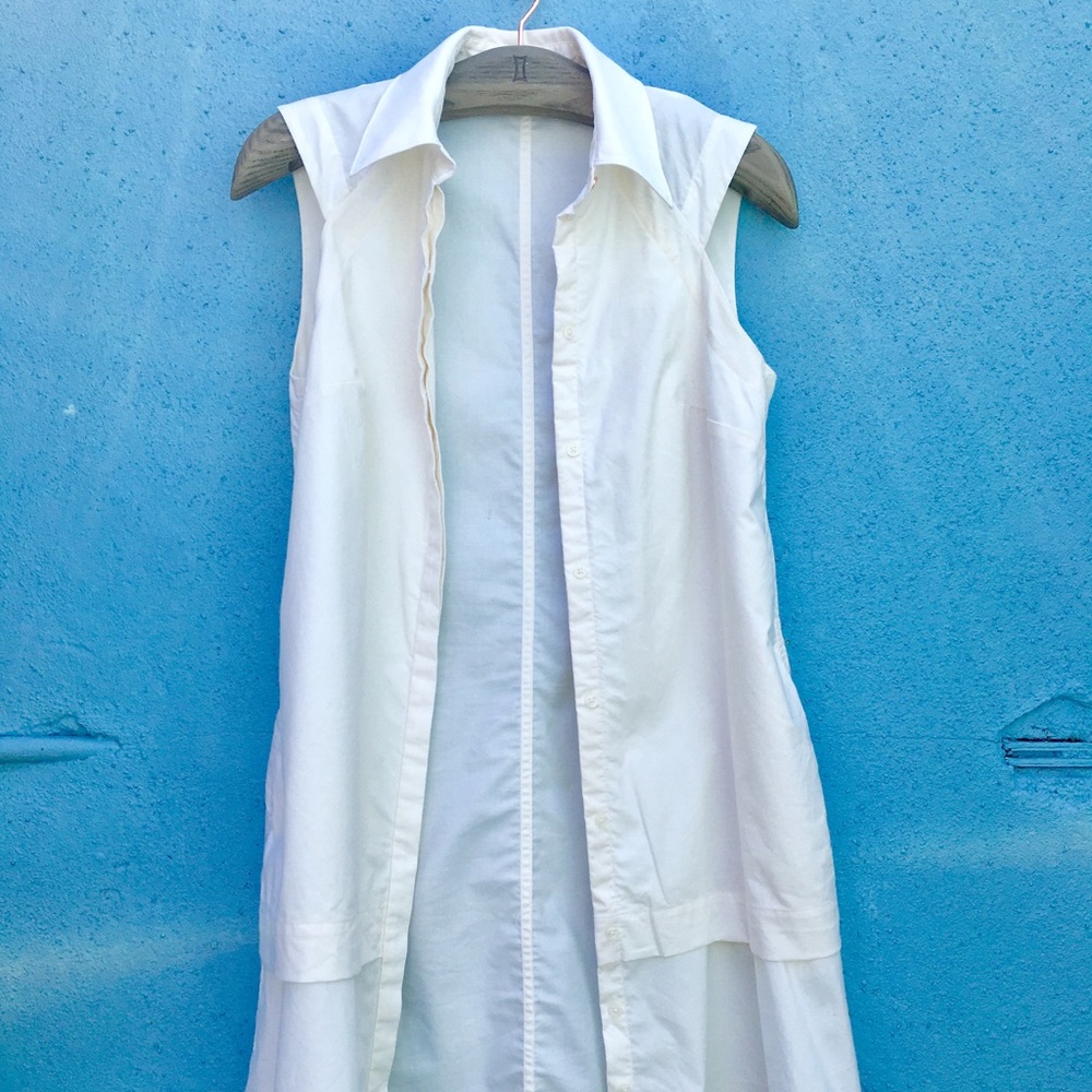 Kit & Ace White Collared Shirt Dress