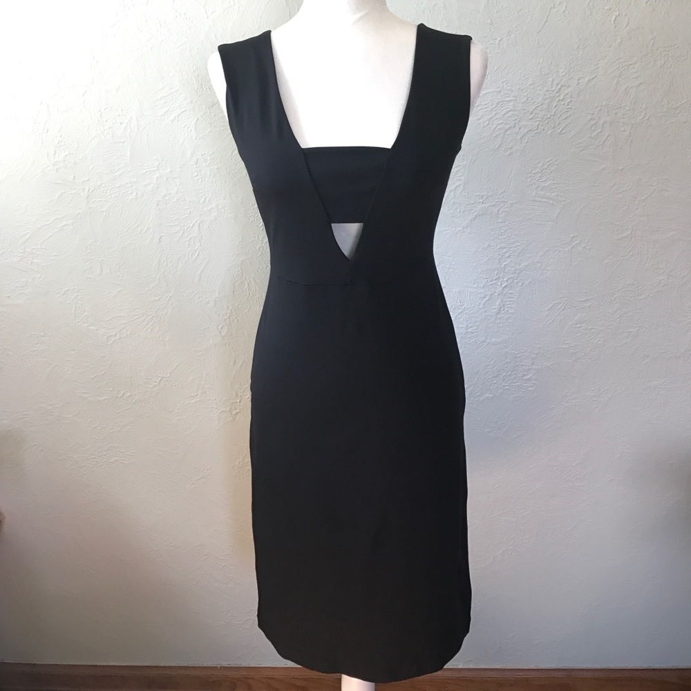 Cynthia Rowley Black Sleeveless Sheath Dress