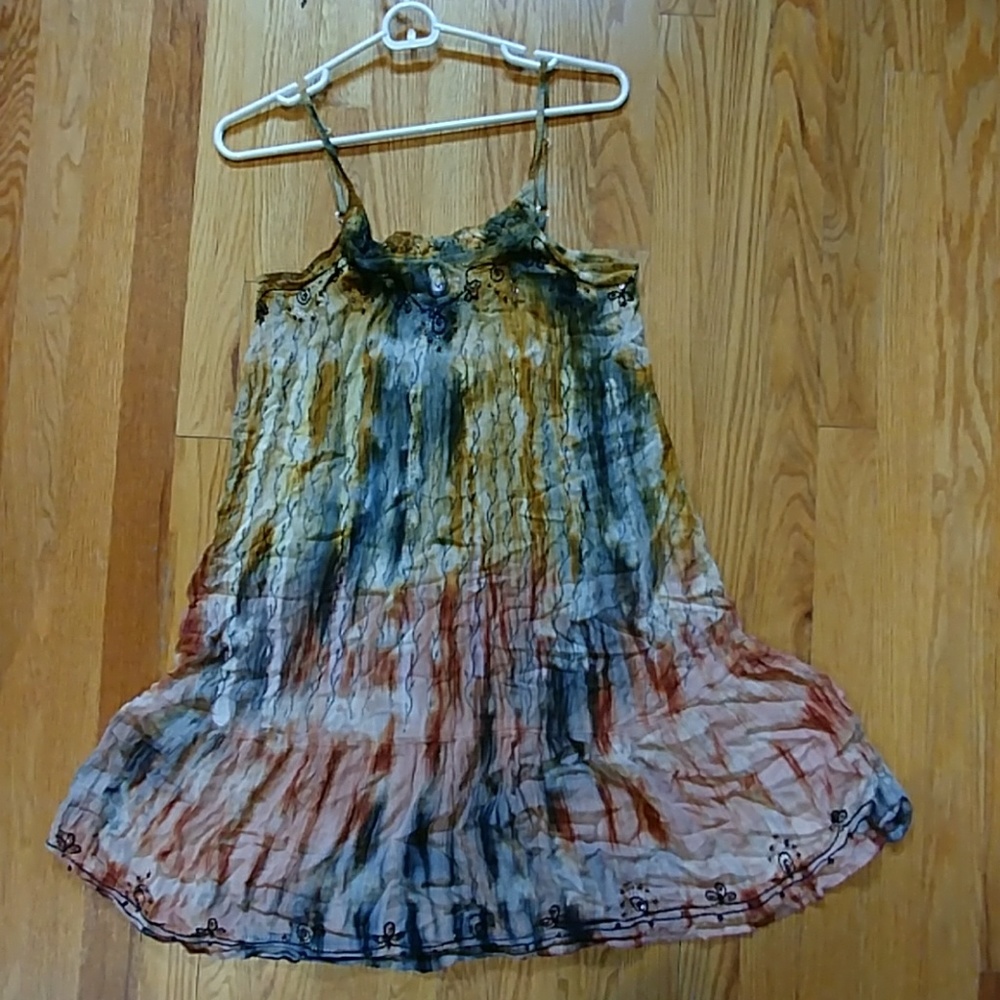 Earth Tone Tie Dye Dress