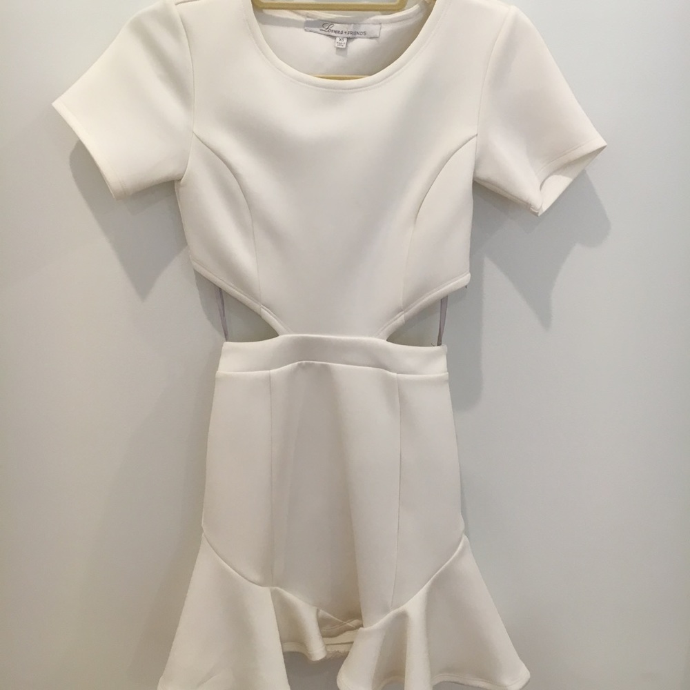 Lovers &a Friends white cutout dress