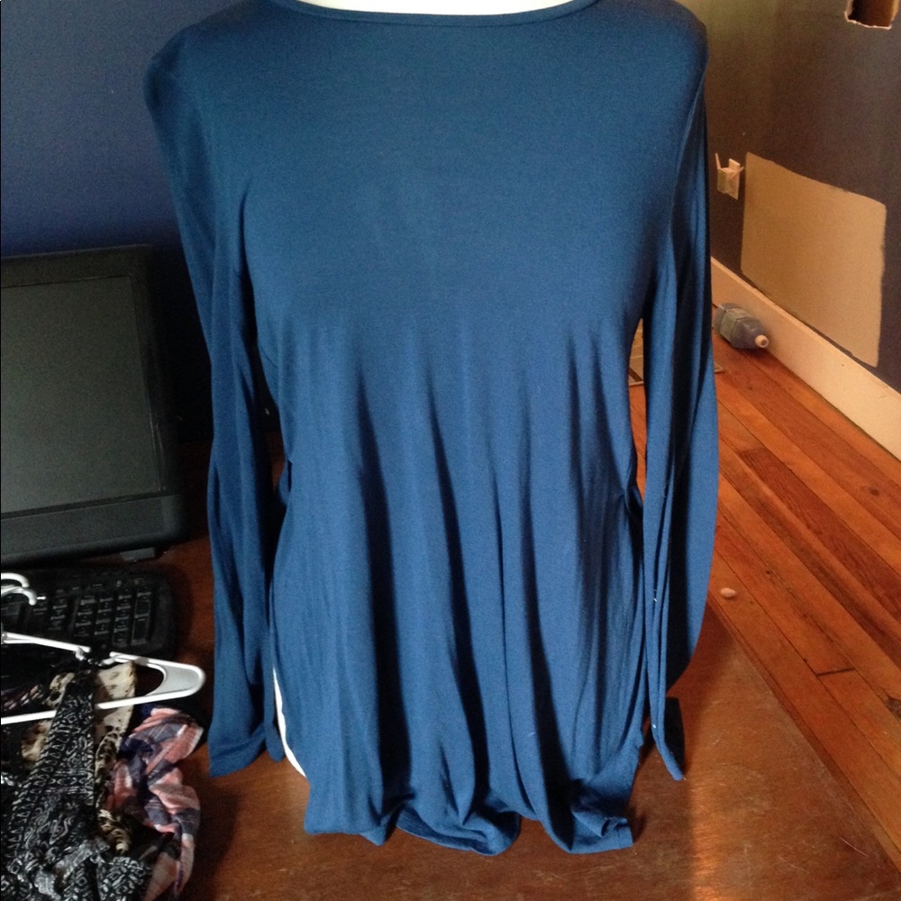 Dark Blue Long Sleeve Top