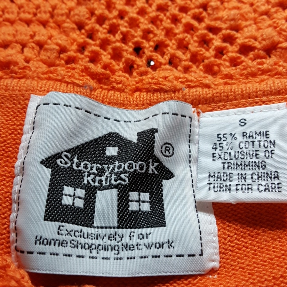 Story Book Knits Sweater Orange Size Small - Picture 6 of 6