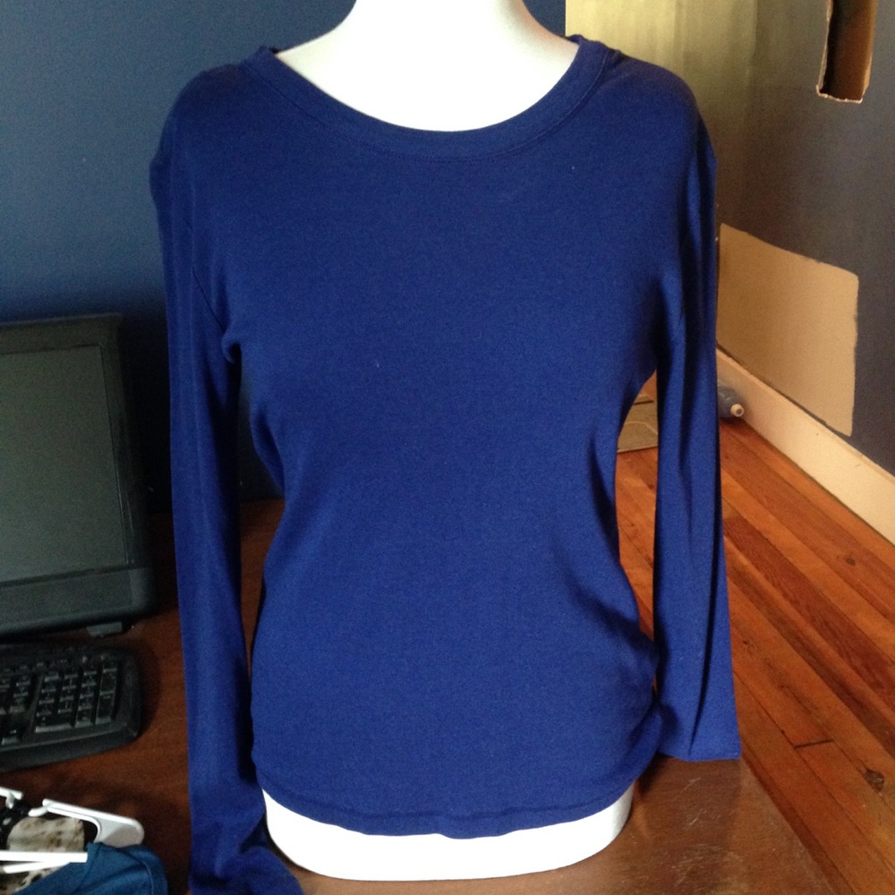 Plain Navy Blue Long Sleeve