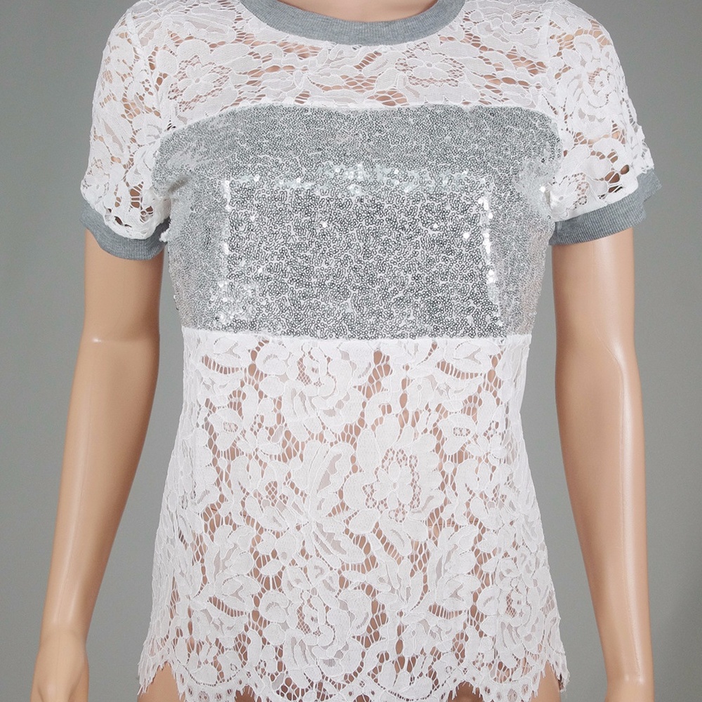 Lace Sequin Top - Picture 2 of 5