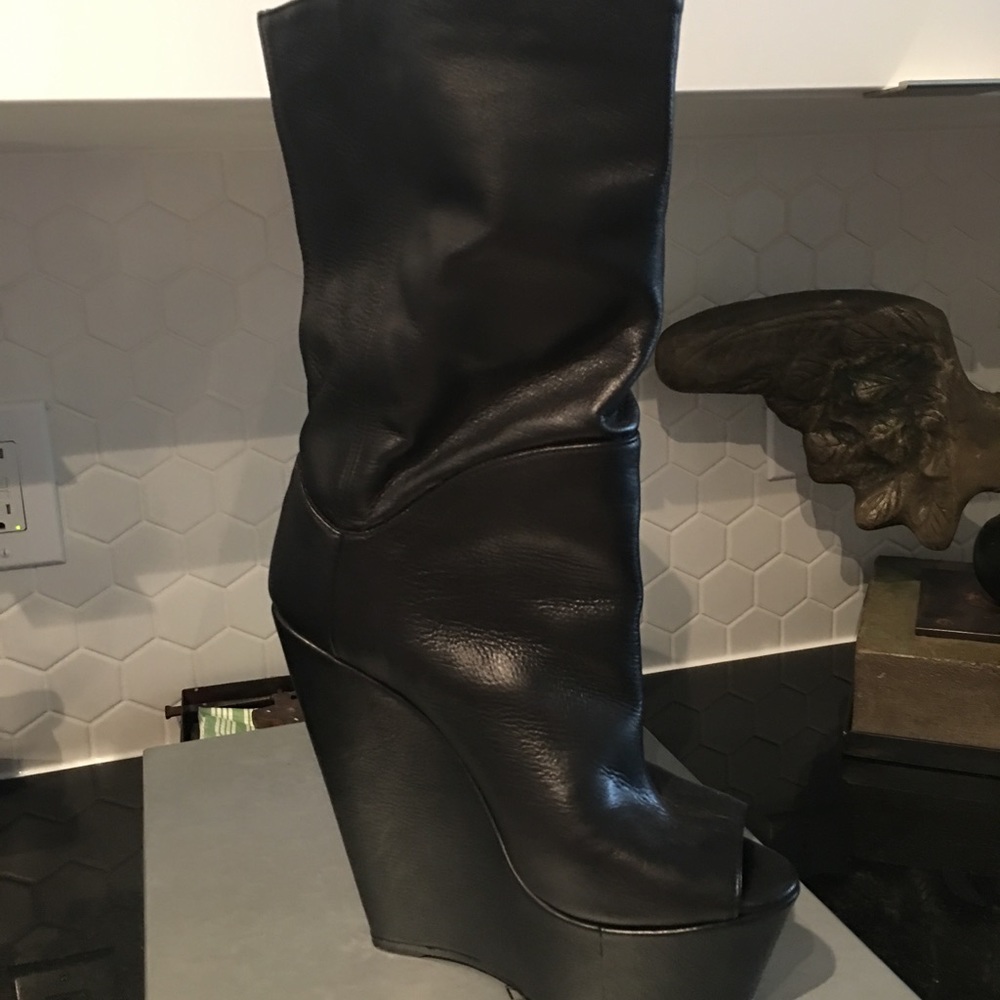 Lorenzo wedge open toe boot