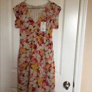 Designer 100% silk summer dress. NWT. Size 4