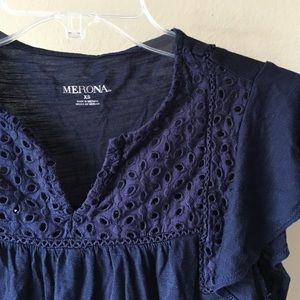 NWOT Women's Navy Merona Top