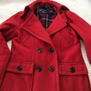 American eagle red peacoat