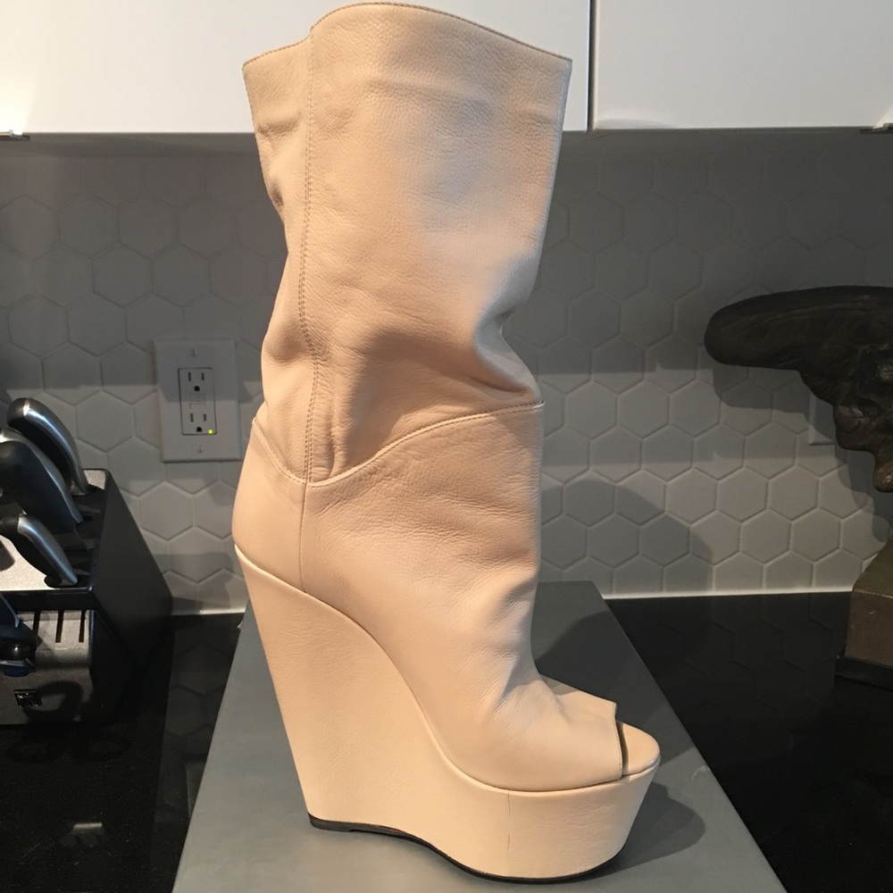 Lorenzo wedge open toe boot