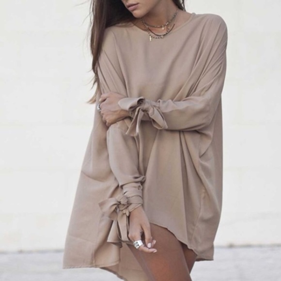 Red mini loose dress DRC110 - Picture 2 of 5