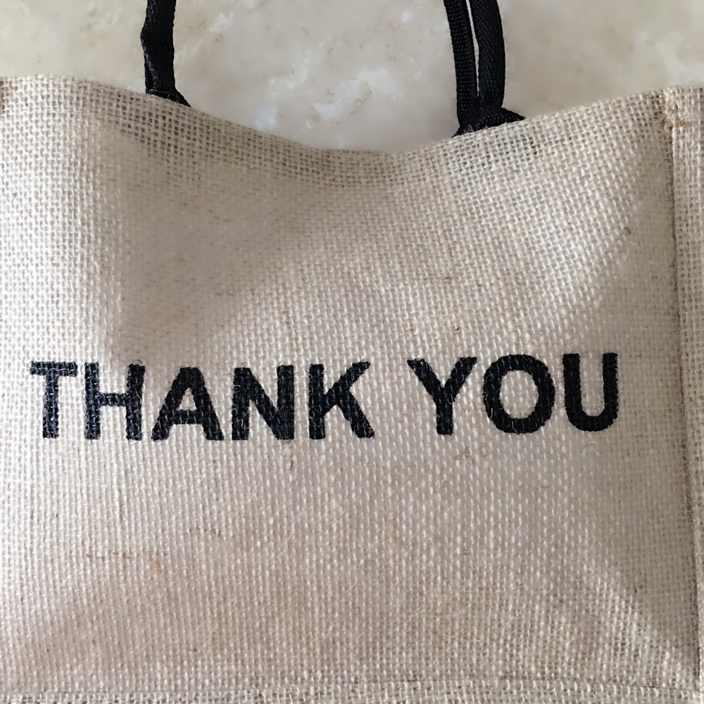 PM EDITOR PICK: “Thank You" Jute Tote Bag - Picture 3 of 3