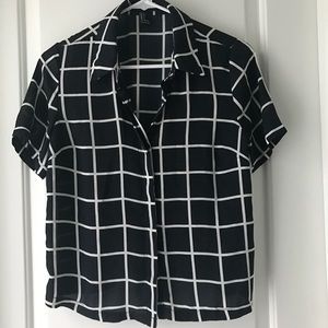 Forever 21 Gridded Blouse