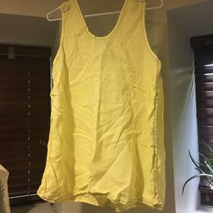 Cynthia Ashby Yellow Linen Tank