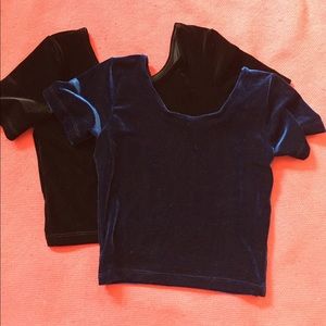AA velvet crop tops