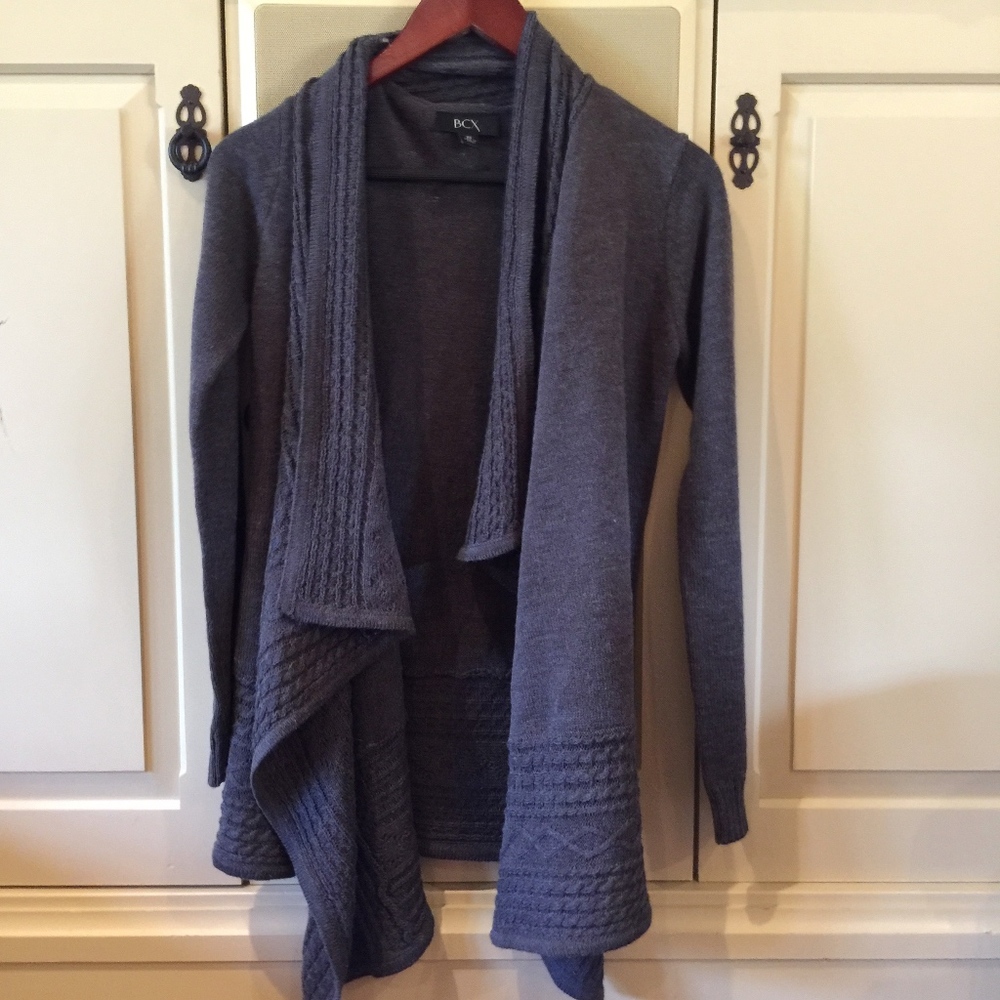 BCX dark gray sweater cardigan