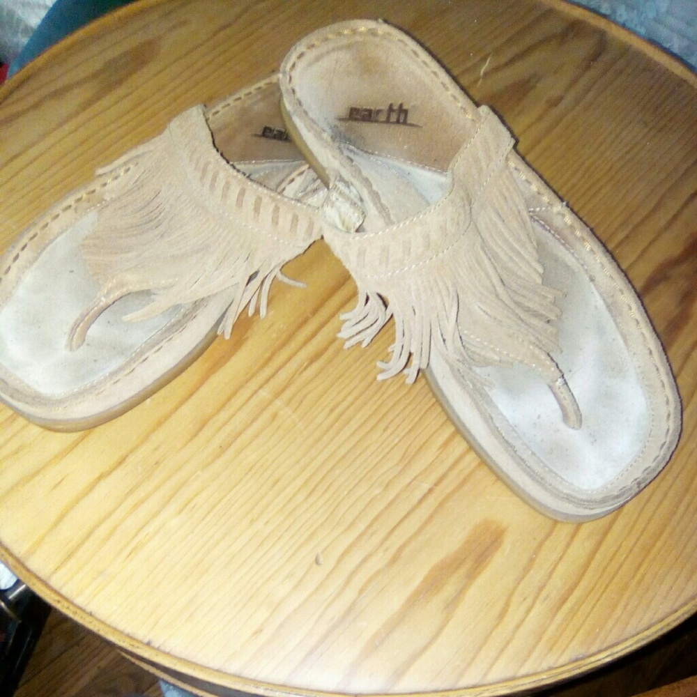 Fringed sandals