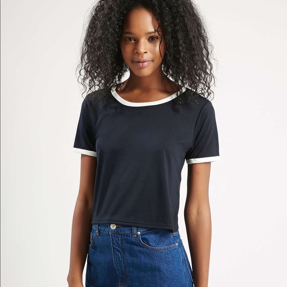 Topshop | Contrast Trim Tee