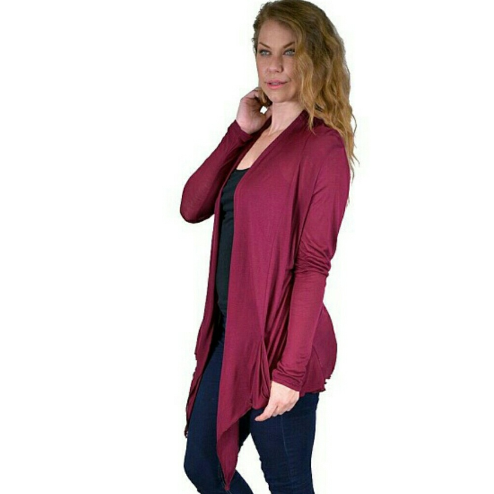 plus size long sleeve Cardigan - Picture 2 of 4