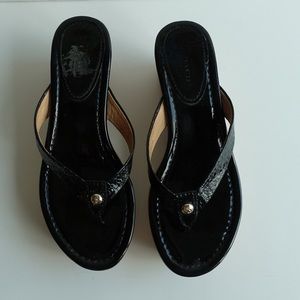 Coach Heeled Flip Flops