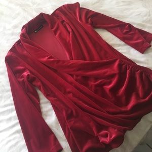 Velvet dressy blouse