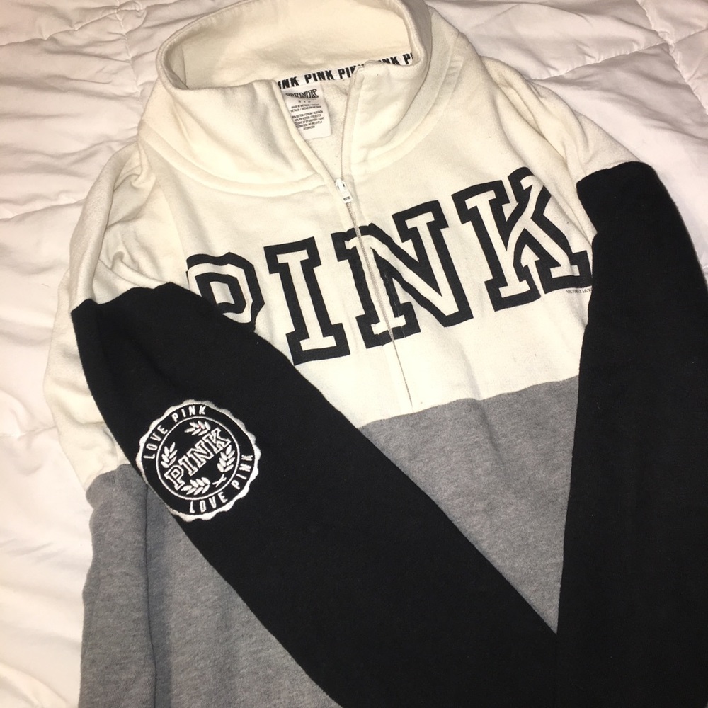 VS Pink half zip sweater