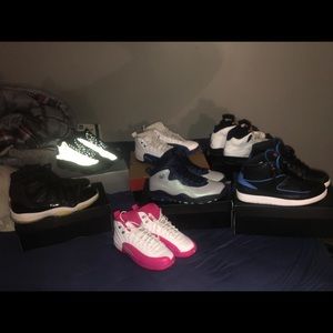 Jordan's size 12 the pink and white Jordan's 6.5