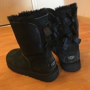 Black Ugg Bailey Bow Boots - Size 7
