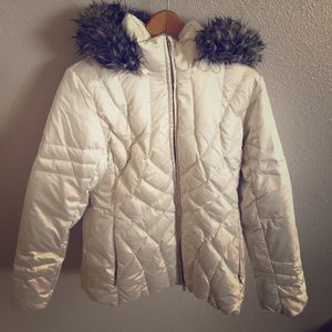 Women's winter coat- pearly white