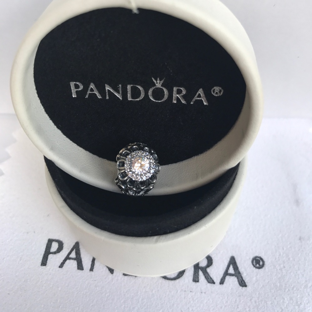 PANDORA floral brilliance charm