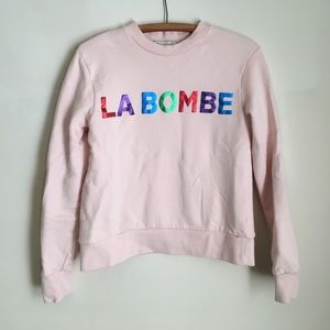 Pink French 'La Bombe' Sweatshirt