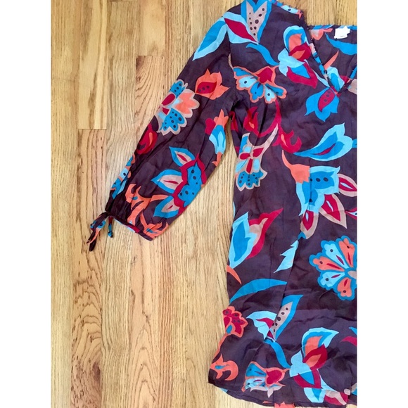 Chocolate Bird of Paradise Swim Cover Up Dress - Picture 3 of 5