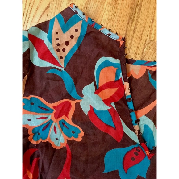 Chocolate Bird of Paradise Swim Cover Up Dress - Picture 5 of 5