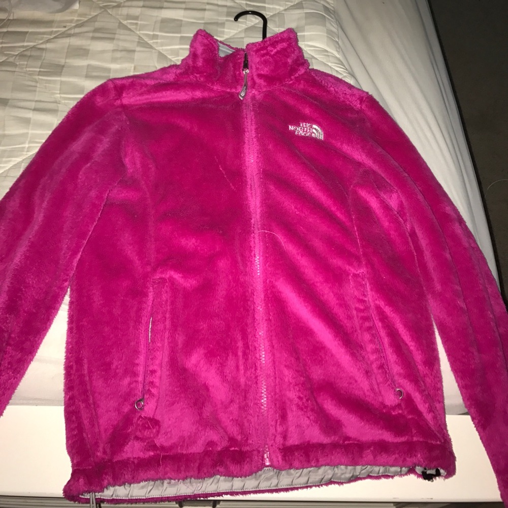 Hot pink women's north face jacket