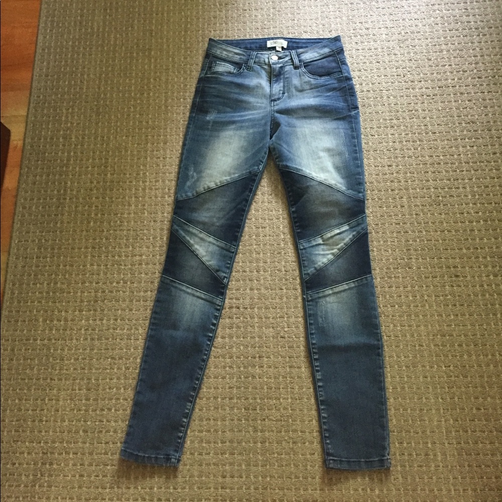 NEW! 5 pocket denim jeans with knee patches