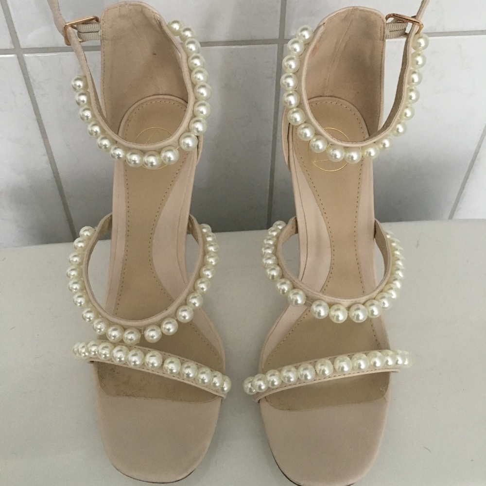 Misguided pearl sandal heels. Never worn.