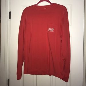 Vineyard Vines Coral/Red Long Sleeve Shirt
