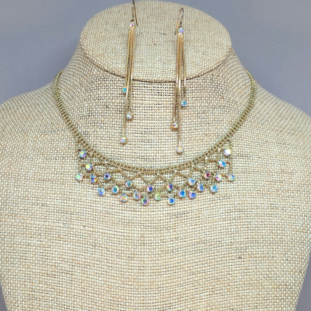 BETSEY JOHNSON AB Rhinestone Necklace Set
