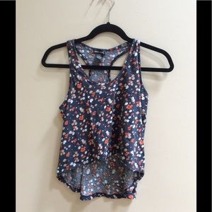 Floral razor back tank top