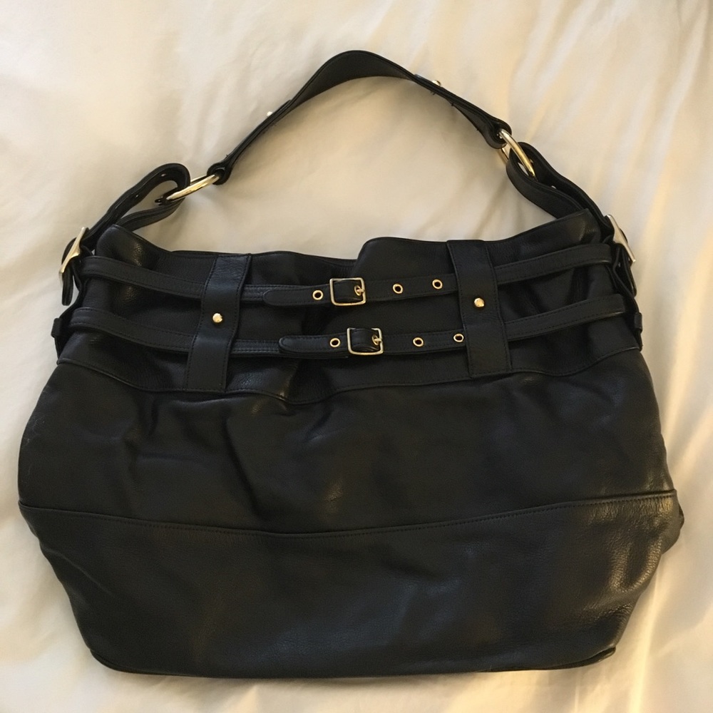 Black Rebecca Minkoff Devote Tote w/ gold detail
